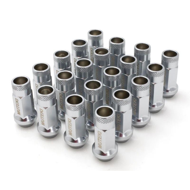 Muteki SR48 Open End Lug Nuts – M12 x 1.25 Silver