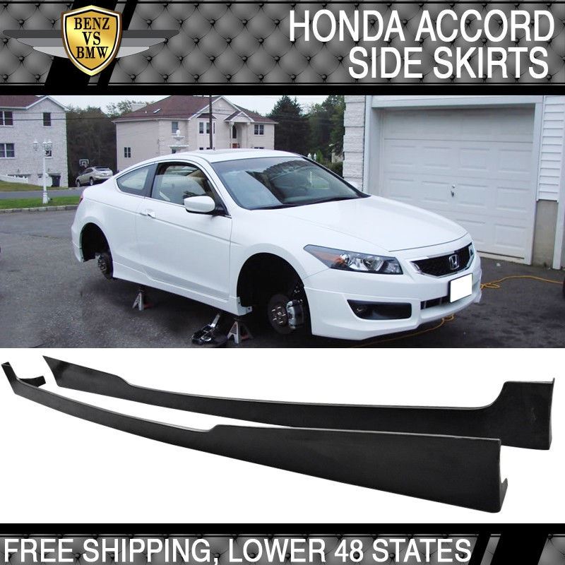 Fits Honda Accord 08-10 Coupe PU Urethane HF-P Style Side Skirts Lip ...